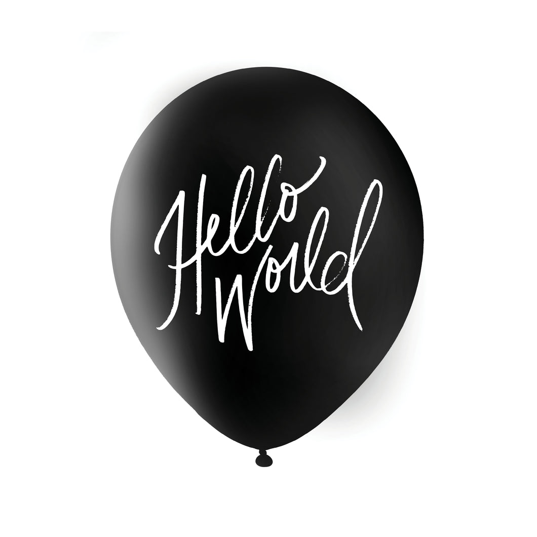 Hello World 3 stk balloner - Sort